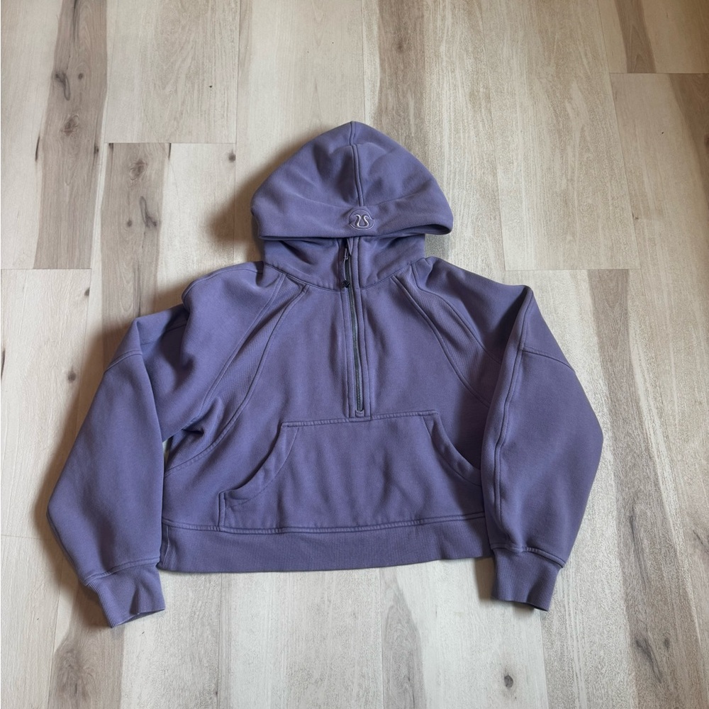 Lululemon Lavender Crop Half-Zip Hoodie